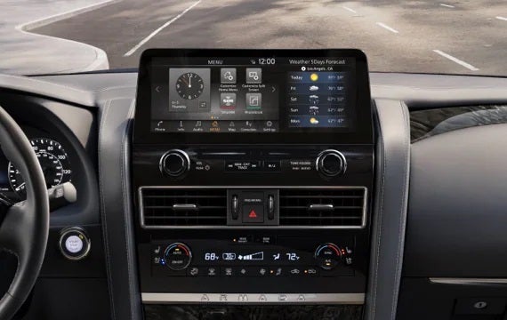 2023 Nissan Armada touchscreen and front console | Ted Russell Nissan in Knoxville TN