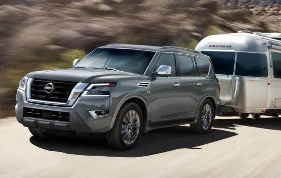 2023 Nissan Armada towing an airstream | Ted Russell Nissan in Knoxville TN