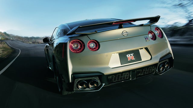 2024 Nissan GT-R seen from behind driving through a tunnel | Ted Russell Nissan in Knoxville TN